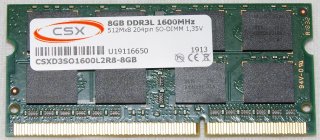 16GB DDR3L SO-DIMM 1600MHz CSX, neu