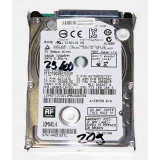 Notebook 2,5&quot; SATA Festplatte 500GB Z7K500-500